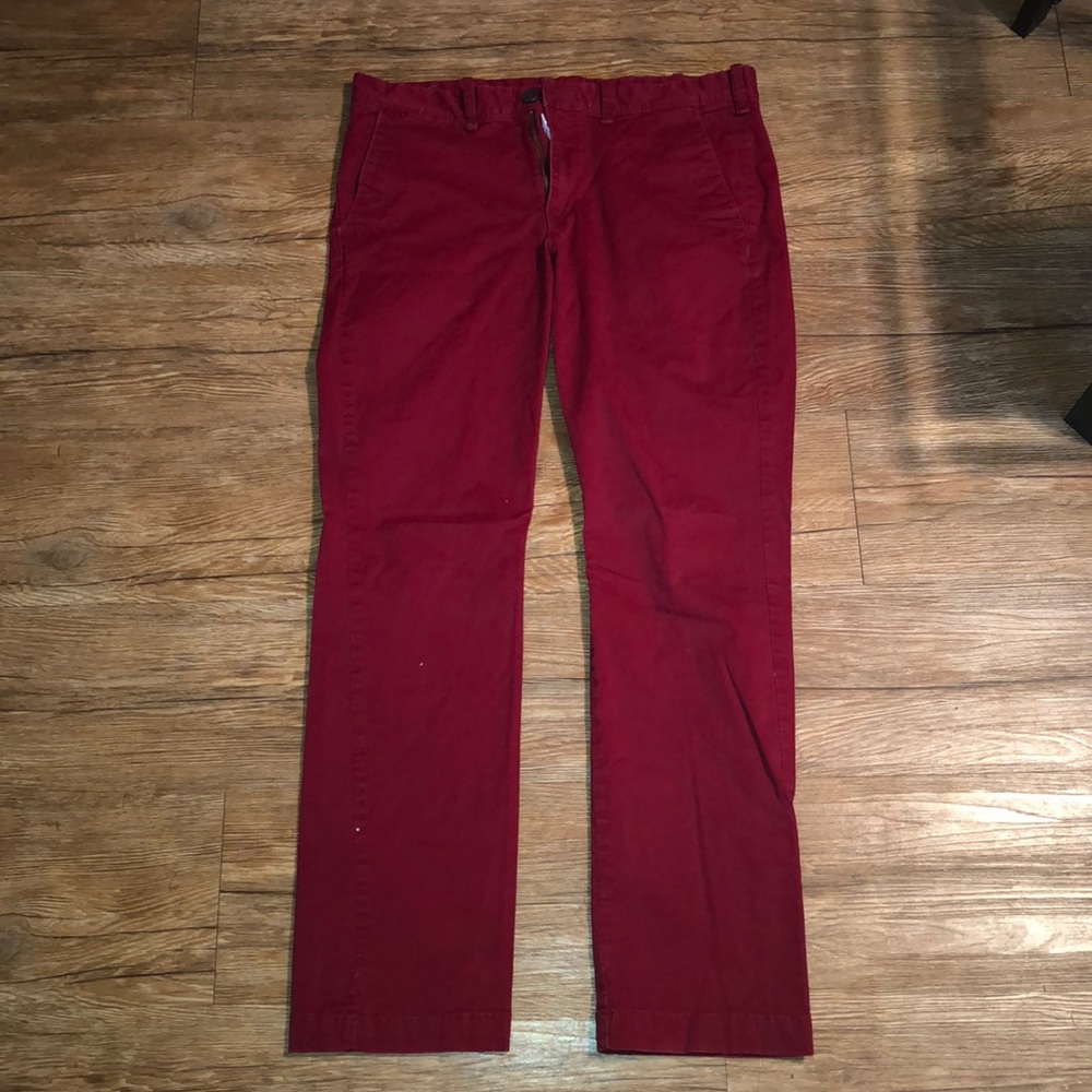 Men’s red Express slim jeans